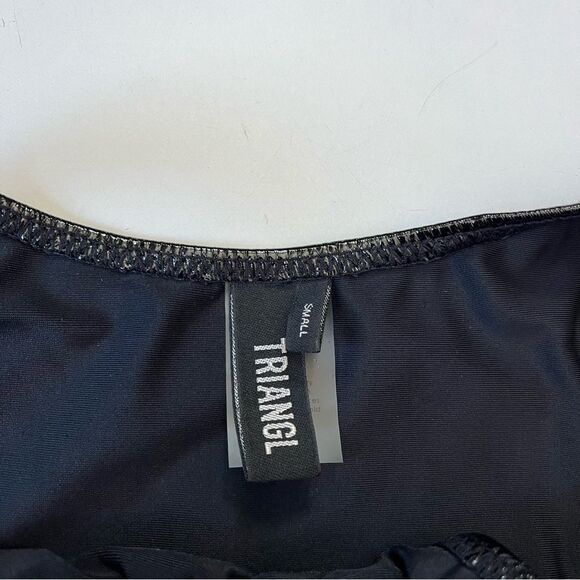 TRIANGL Faux Patent Leather Bikini Bottoms Small - Picture 5 of 8